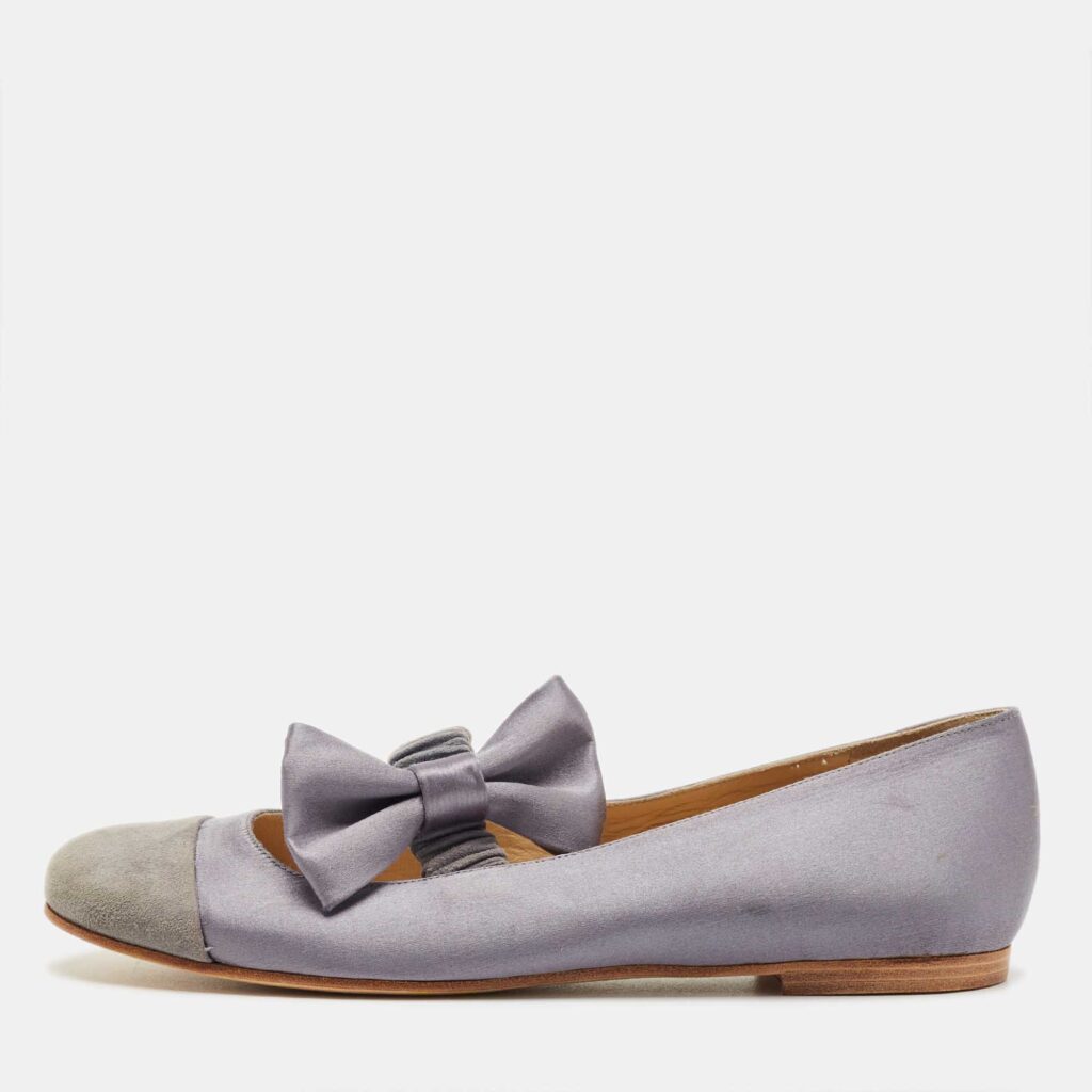 See by Chloe Purple Satin Bow Ballet Flats Size 37 See by Chloe Purple Satin Bow Ballet Flats Size 37
