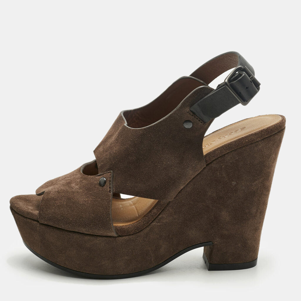 luxury-women-see-by-chloe-used-shoes-p1226103-001-1.jpg See by Chloé Brown Suede Wedge Sandals Size 38