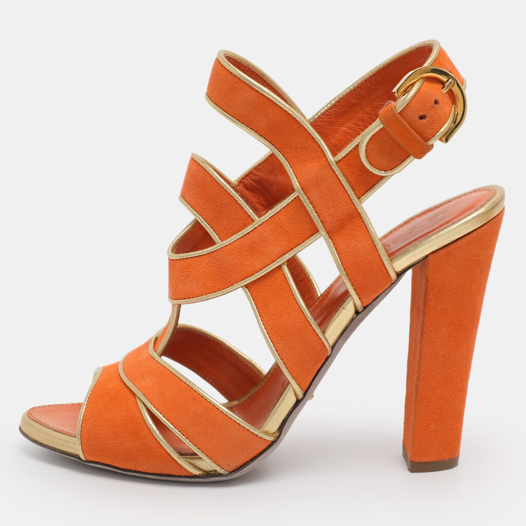 luxury-women-sergio-rossi-used-shoes-p1224936-001-1.jpg Sergio Rossi Orange Suede Strappy Slingback Sandals Size 38
