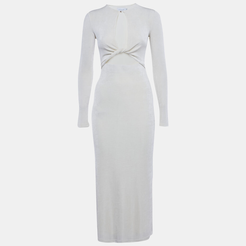 Significant Other Cream Knit Cut Out Monza Maxi Dress S Significant Other Cream Knit Cut Out Monza Maxi Dress S