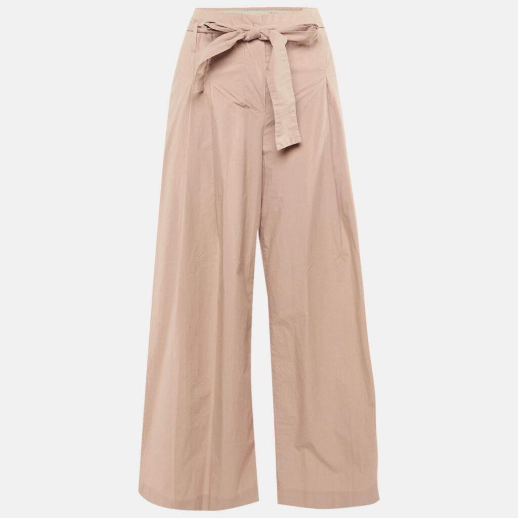 S'Max Mara Beige Cotton Pleated Trouser S S'Max Mara Beige Cotton Pleated Trouser S