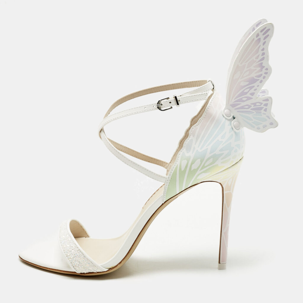 Sophia Webster Multicolor Patent Leather Chiara Butterfly Sandals Size 41
