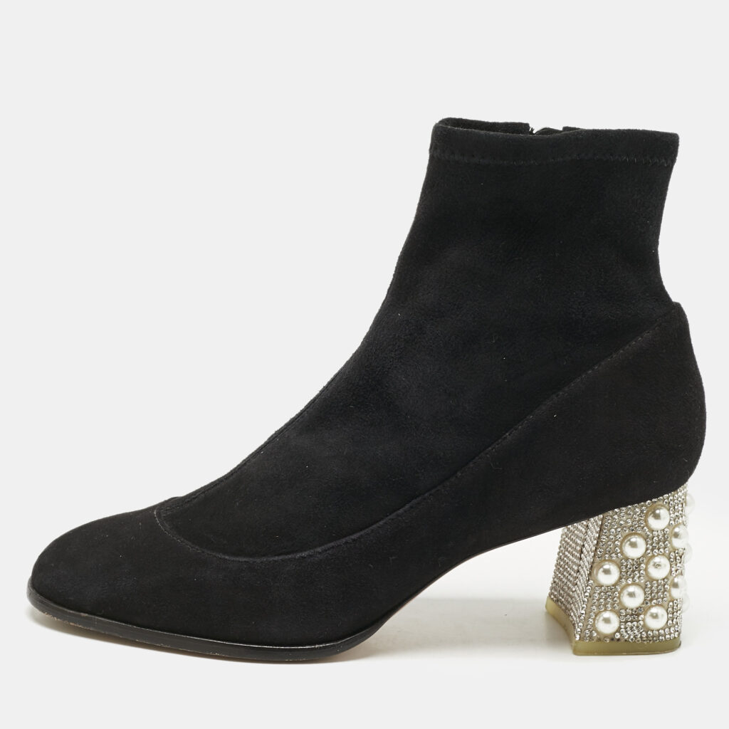 Sophia Webster Black Suede Felicity Mid Ankle Length Boots Size 40 Sophia Webster Black Suede Felicity Mid Ankle Length Boots Size 40