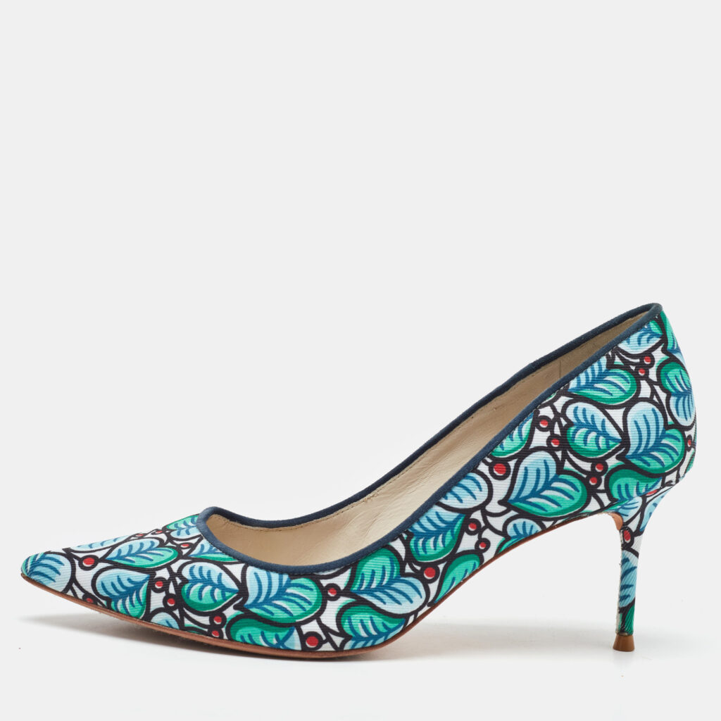Sophia Webster For J.Crew Multicolour Printed Fabric Pointed Toe Pumps Size 38 Sophia Webster For J.Crew Multicolour Printed Fabric Pointed Toe Pumps Size 38