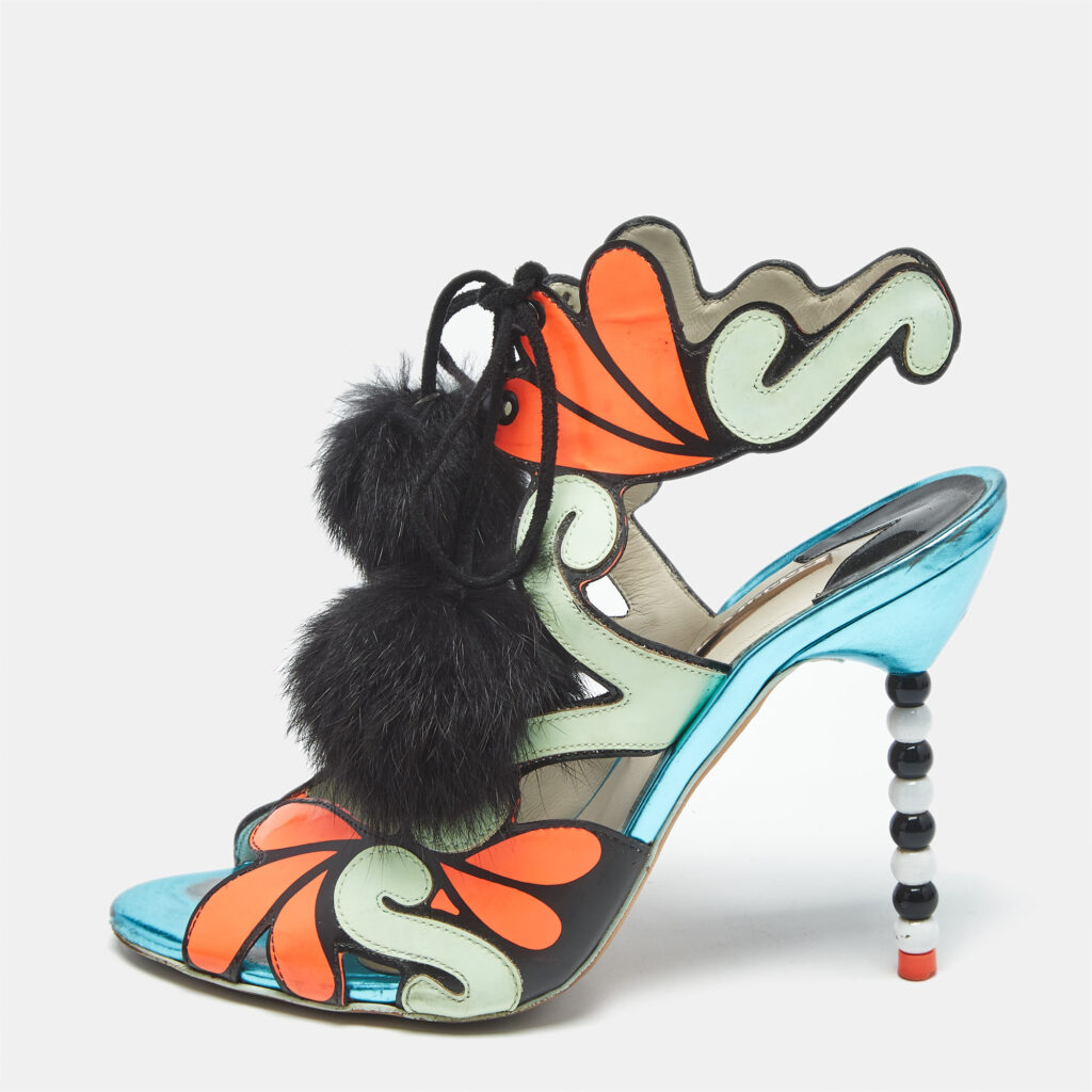 Sophia Webster Multicolor Leather Riko Cutout Ankle Cuff Sandals Size 39 Sophia Webster Multicolor Leather Riko Cutout Ankle Cuff Sandals Size 39