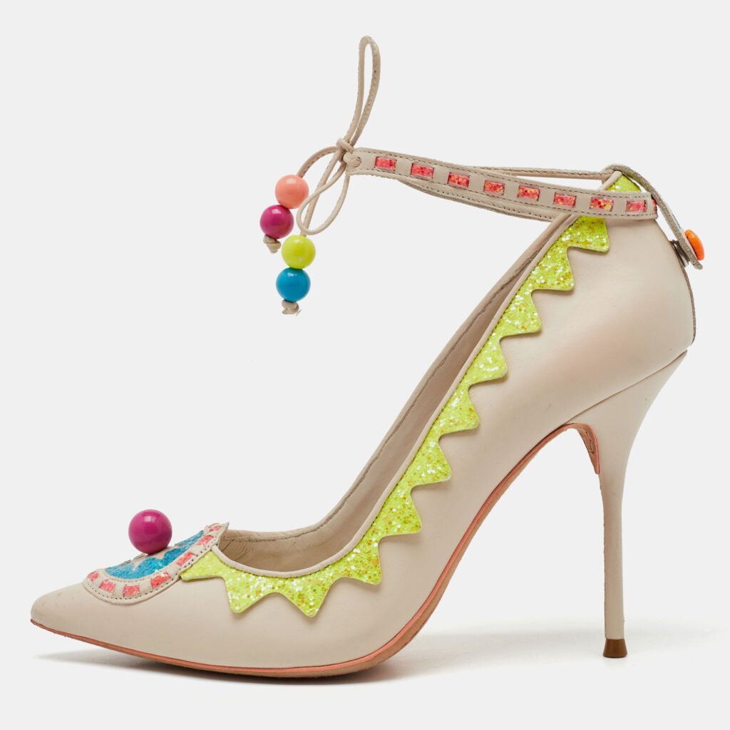 Sophia Webster Multicolor Leather Remmie Ankle Tie Pumps Size 38 Sophia Webster Multicolor Leather Remmie Ankle Tie Pumps Size 38