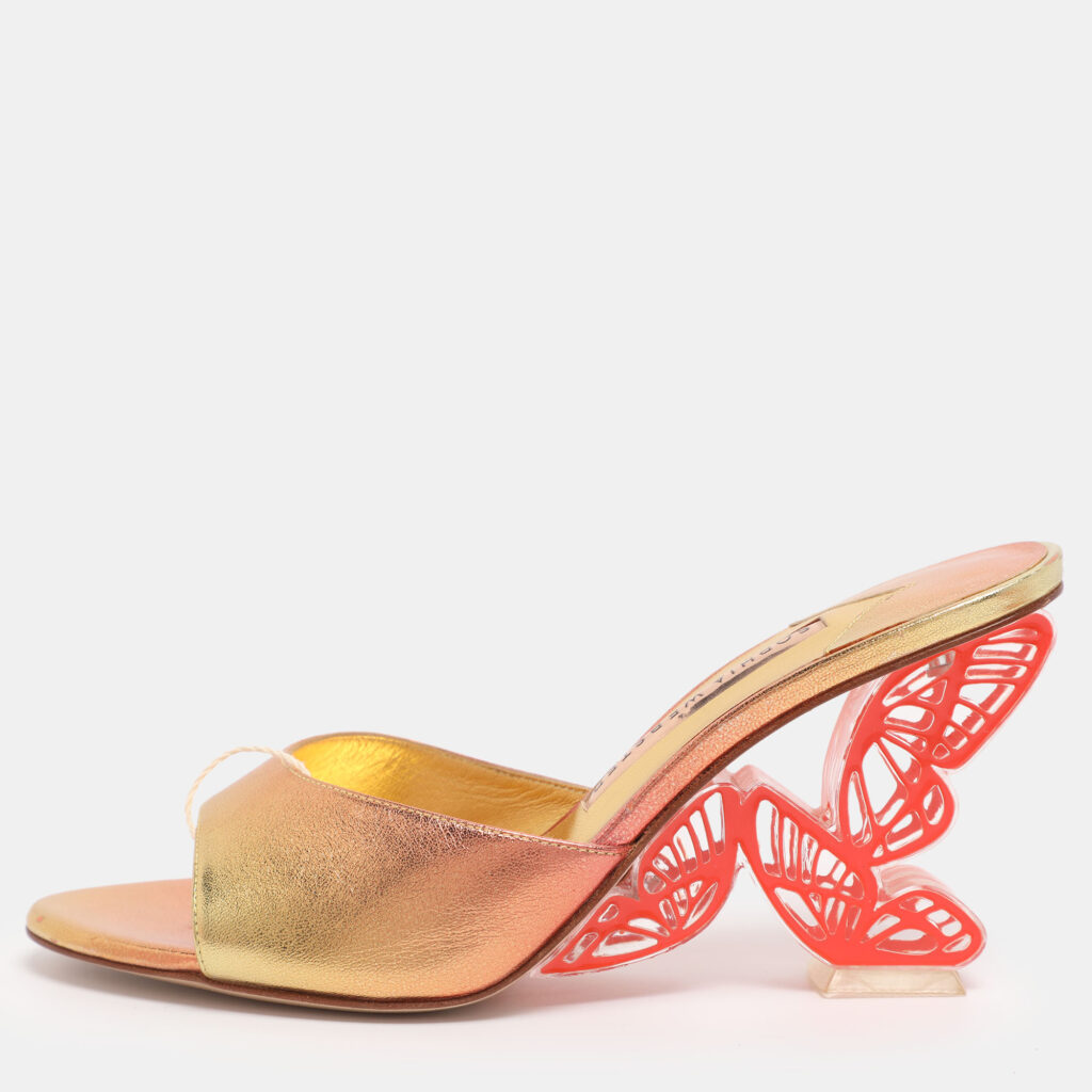Sophie Webster Sunset Leather Paloma Butterfly Mules 38 Sophie Webster Sunset Leather Paloma Butterfly Mules 38