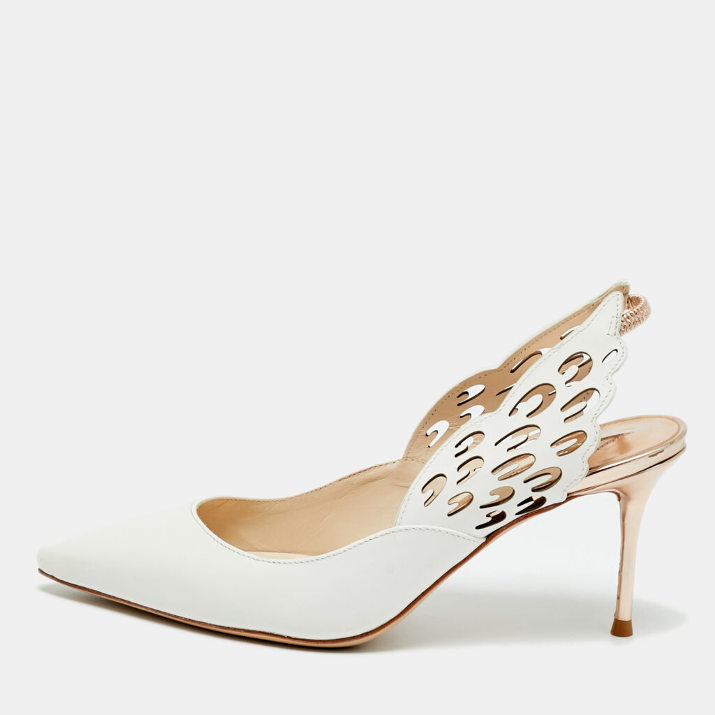 Sophia Webster White Leather Angelo Slingback Pumps Size 35.5 Sophia Webster White Leather Angelo Slingback Pumps Size 35.5