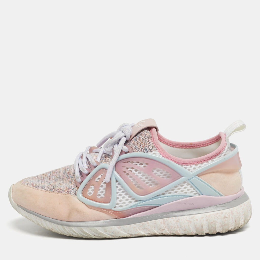 Sophia Webster Pink Knit Fabric, Suede and Rubber Candyfloss Fly By Sneakers Size 38 Sophia Webster Pink Knit Fabric, Suede and Rubber Candyfloss Fly By Sneakers Size 38