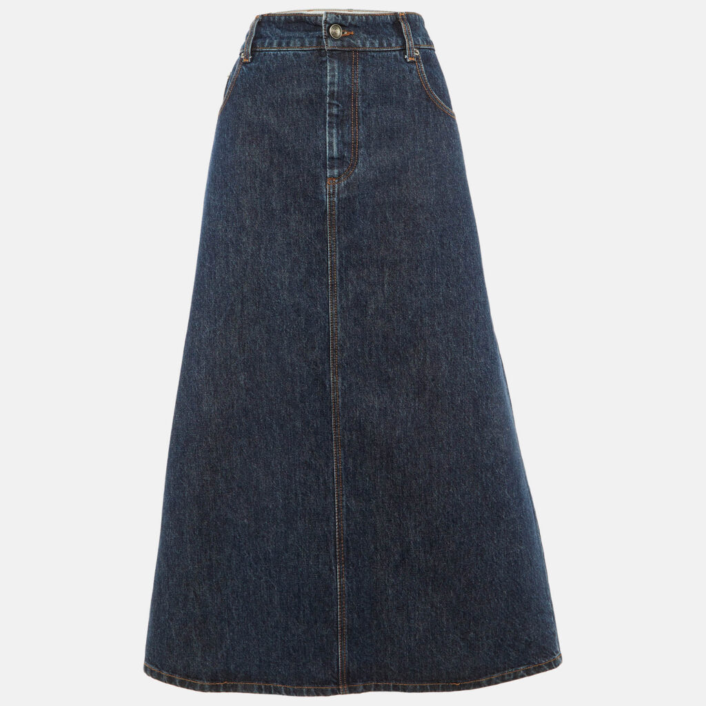 Sportmax Blue Denim Long Skirt L