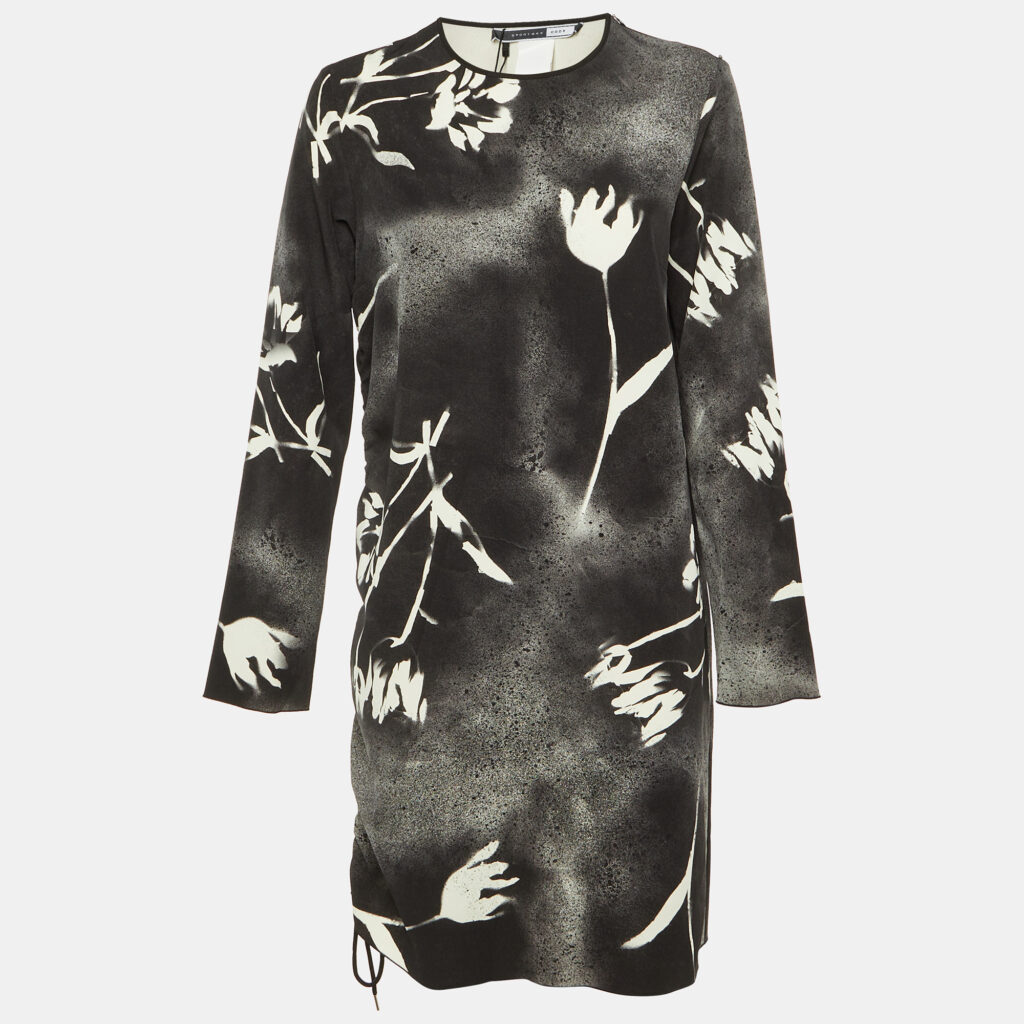 Sportmax Code Black Printed Jersey Mini Dress L Sportmax Code Black Printed Jersey Mini Dress L