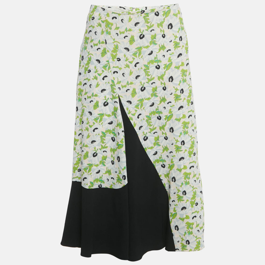 Stella McCartney Green Crepe Florentina Midi Skirt S