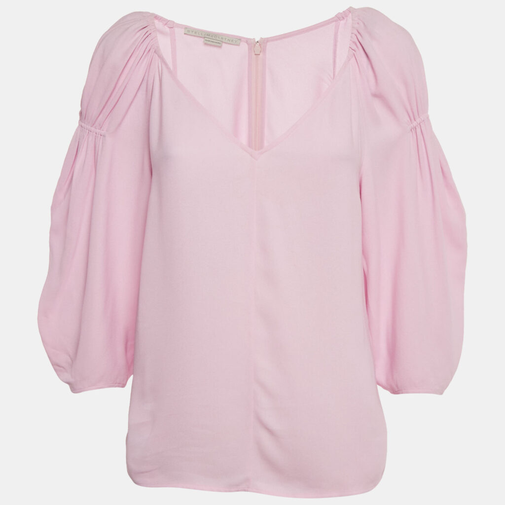 Stella McCartney Pink Crepe Blouse S Stella McCartney Pink Crepe Blouse S