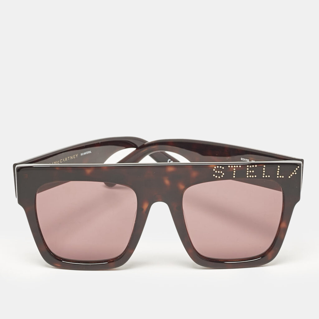 Stella McCartney Havana Brown SC0170S Square Sunglasses Stella McCartney Havana Brown SC0170S Square Sunglasses