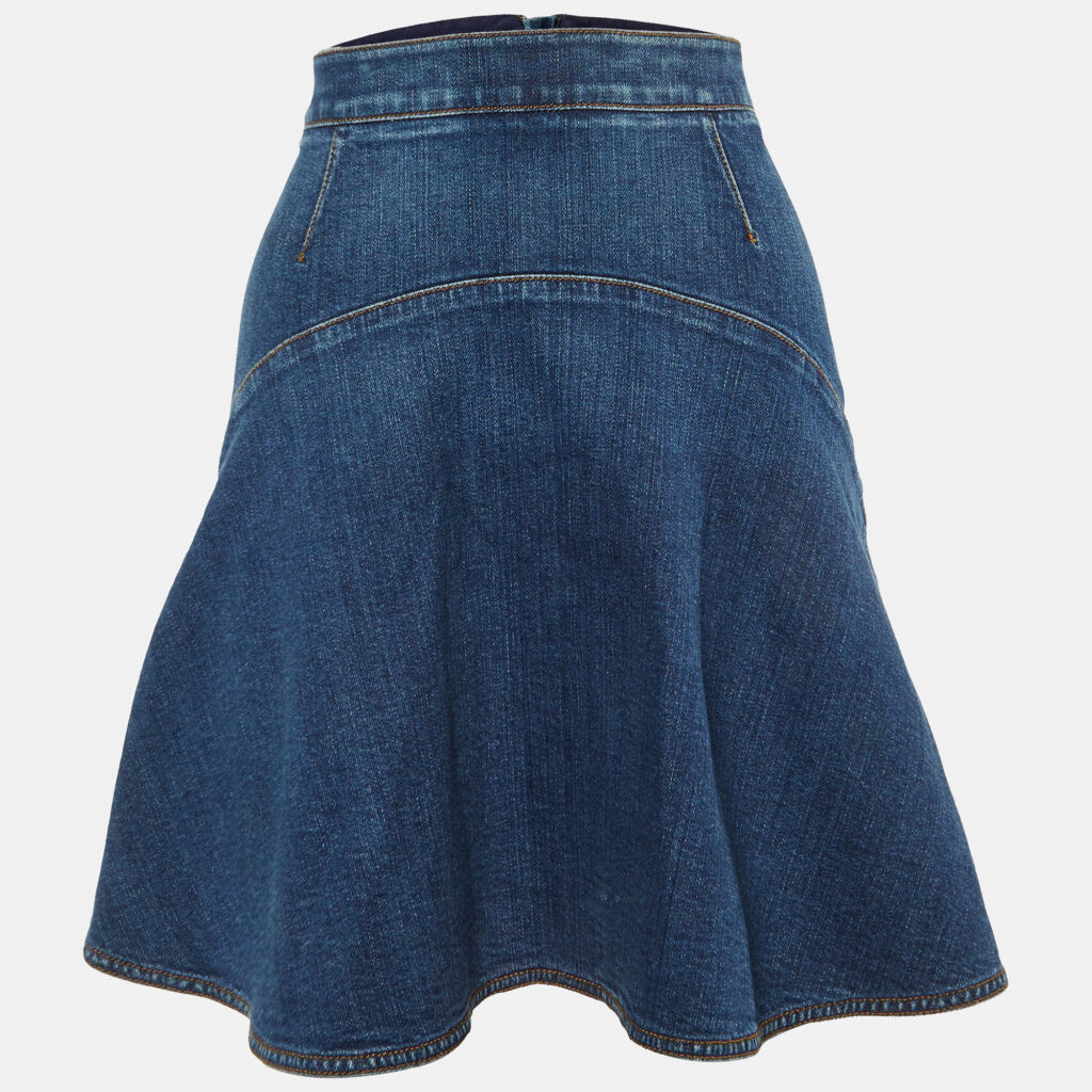 Stella McCartney Blue Denim A-Line Mini Skirt S Stella McCartney Blue Denim A-Line Mini Skirt S