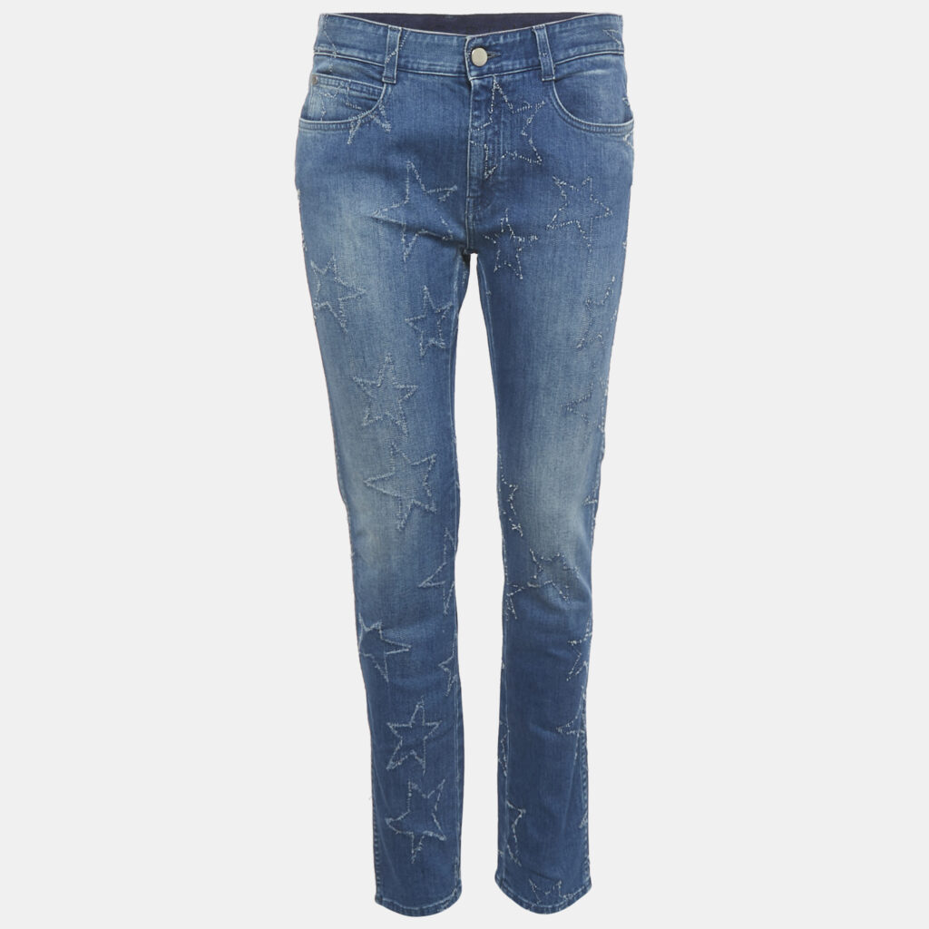 Stella McCartney Blue Washed Denim Star Detail Jeans S Stella McCartney Blue Washed Denim Star Detail Jeans S