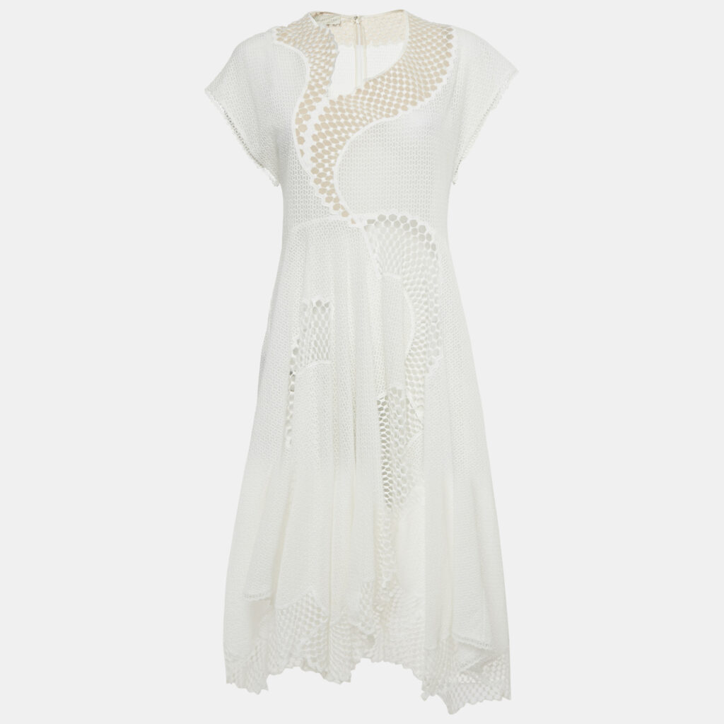 Stella McCartney White Lace Asymmetric Dress S Stella McCartney White Lace Asymmetric Dress S