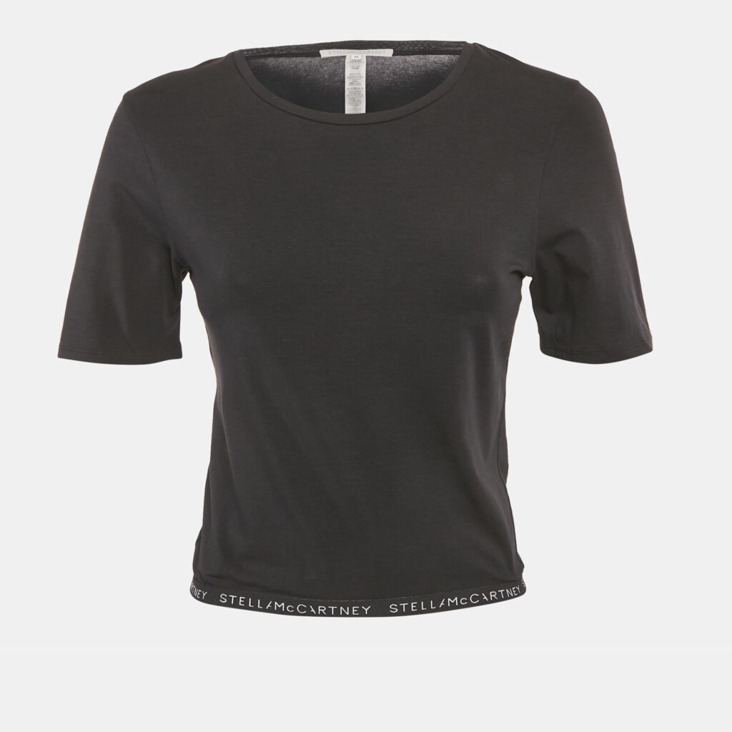 Stella McCartney Black Logo Band Jersey T-Shirt M Stella McCartney Black Logo Band Jersey T-Shirt M