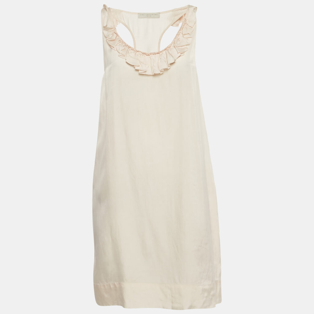 Stella McCartney Pink Silk Blend Sleeveless Mini Dress S