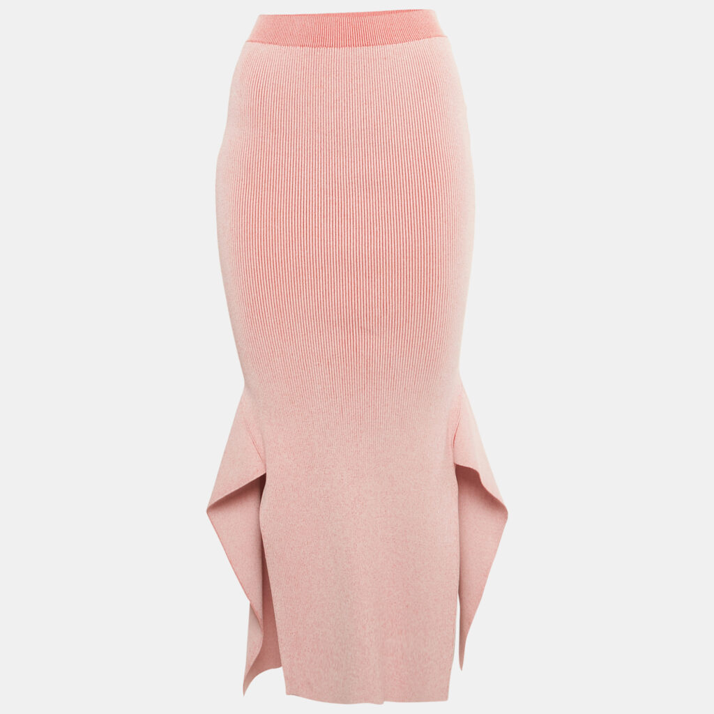 Stella McCartney Red Knit Slit Midi Skirt XS Stella McCartney Red Knit Slit Midi Skirt XS