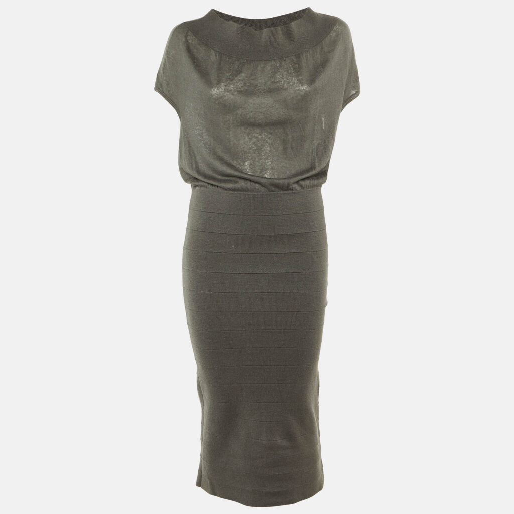 Stella McCartney Grey Knit Midi Dress M Stella McCartney Grey Knit Midi Dress M