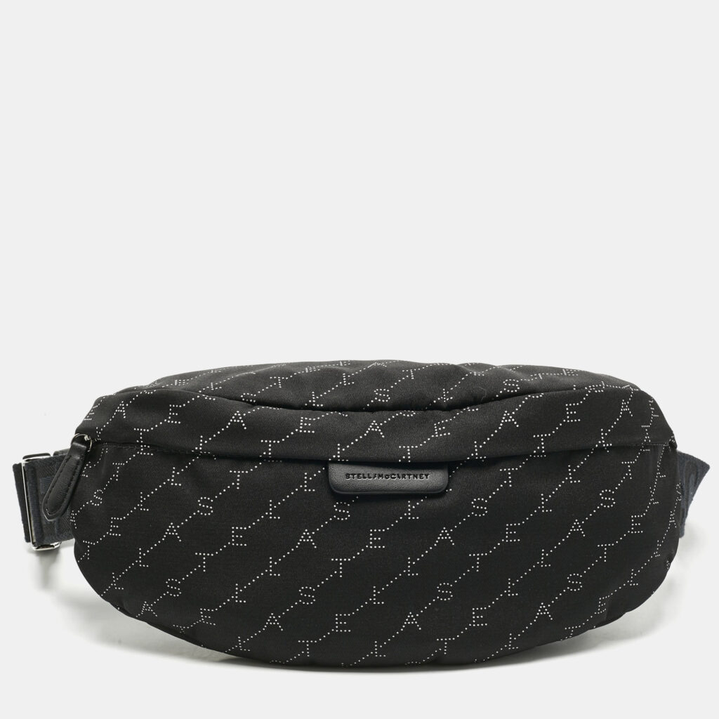 Stella McCartney Black Monogram Nylon Bum Belt Bag