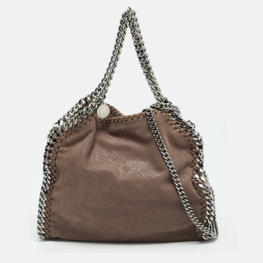 Stella McCartney Brown Faux Suede Mini Falabella Tote Stella McCartney Brown Faux Suede Mini Falabella Tote
