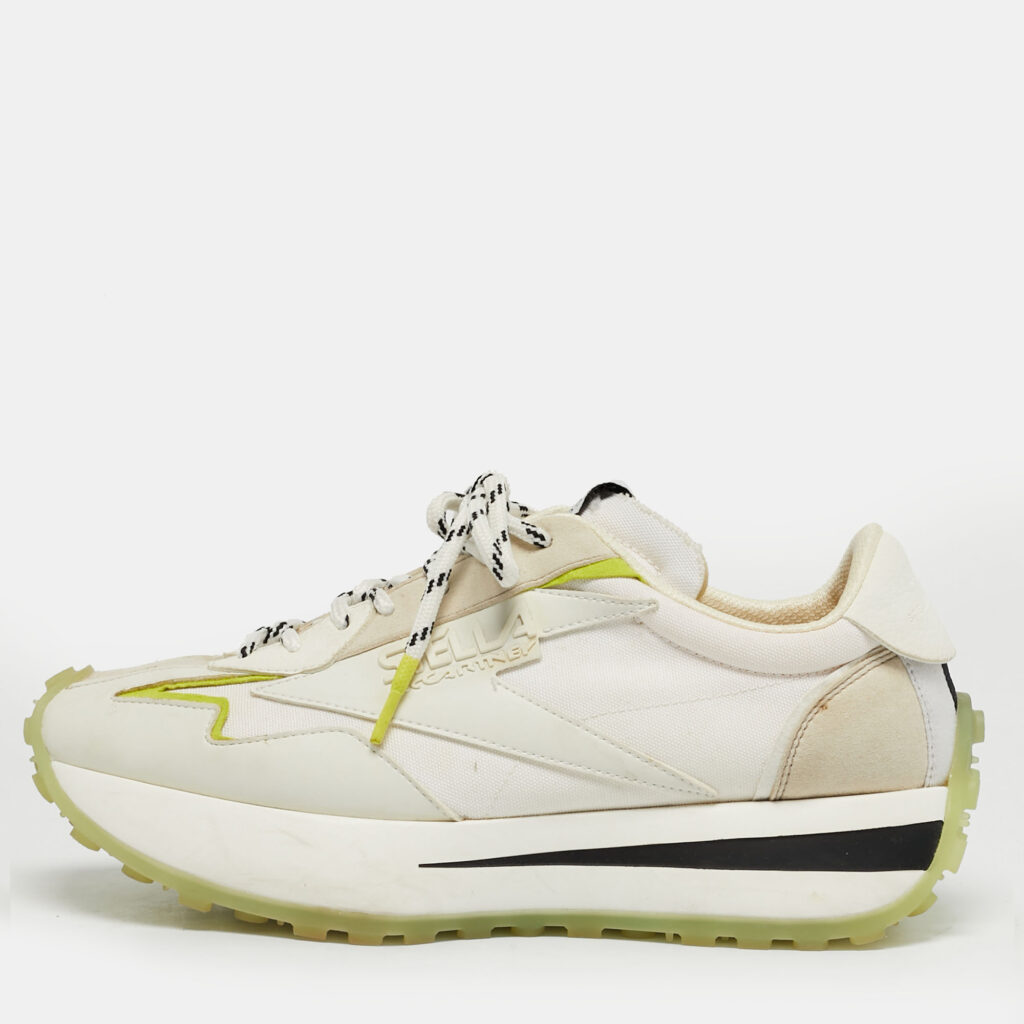 Stella McCartney Tricolor Canvas and Faux Leather Eclypse Lace Up Sneakers Size 40 Stella McCartney Tricolor Canvas and Faux Leather Eclypse Lace Up Sneakers Size 40