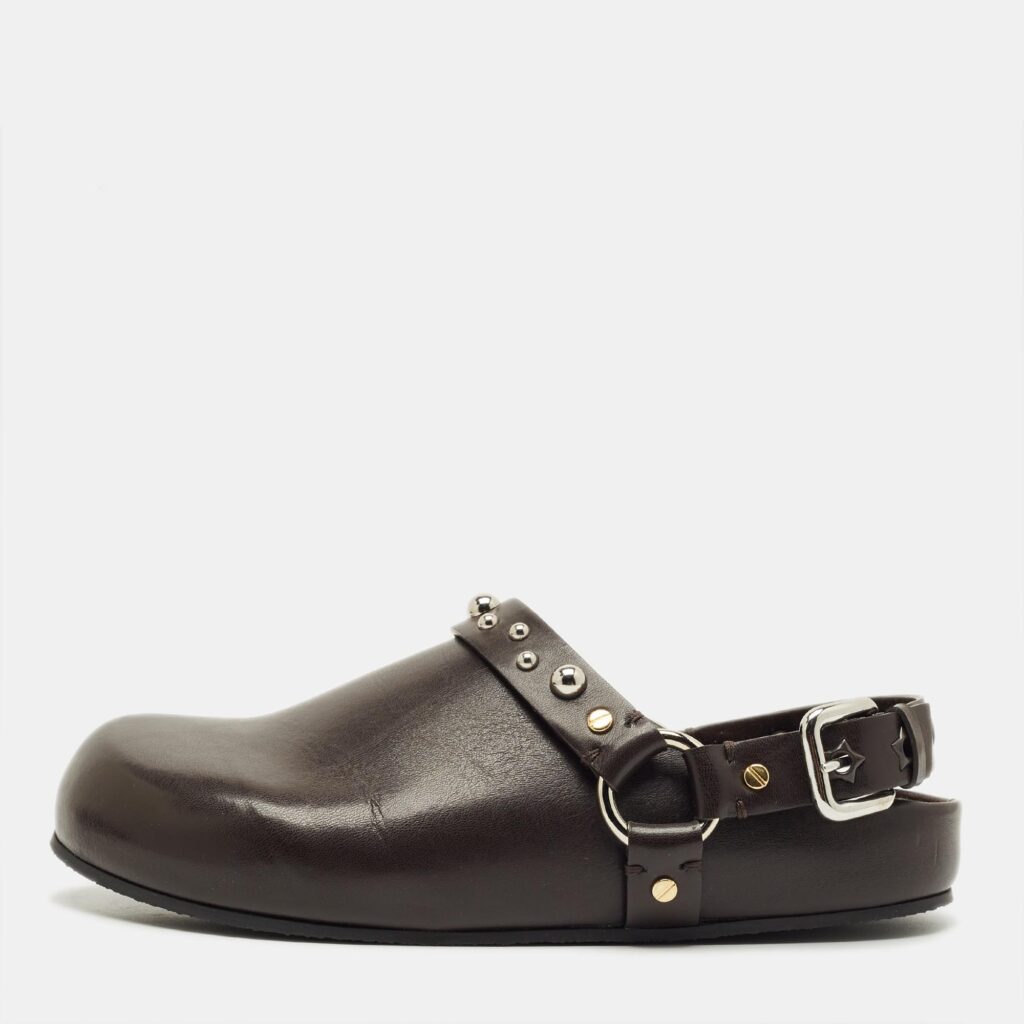 Stella McCartney Brown Leather Elyse Eco Alter Flat Sandals Size 38 Stella McCartney Brown Leather Elyse Eco Alter Flat Sandals Size 38