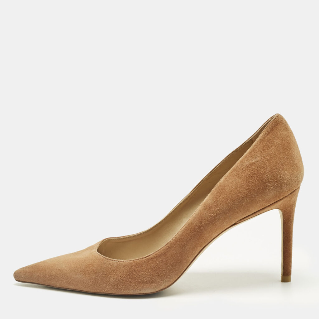Stuart Weitzman Brown Suede Anny Pointed Toe Pumps Size 38.5 Stuart Weitzman Brown Suede Anny Pointed Toe Pumps Size 38.5