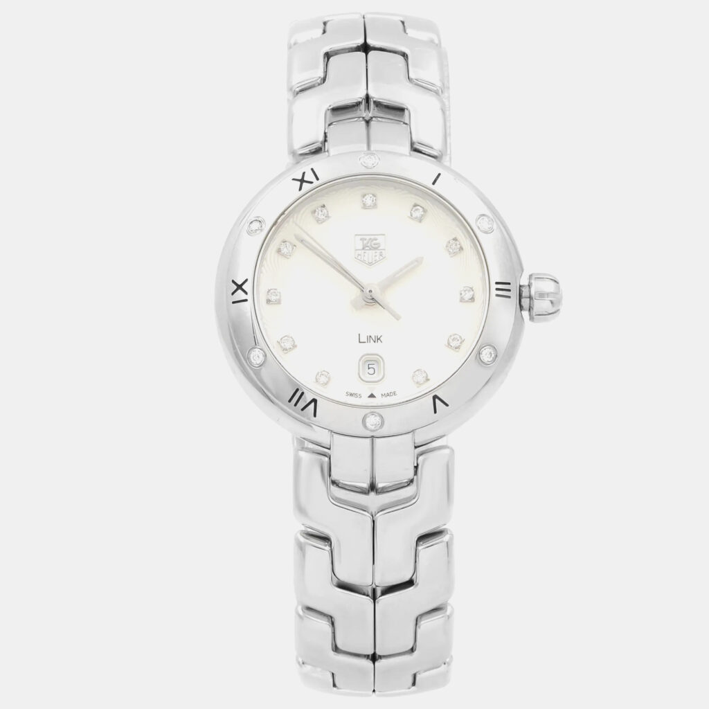 Tag Heuer Silver Diamond Stainless Steel Link WAT1413.BA0954 Quartz Women's Wristwatch 29 mm Tag Heuer Silver Diamond Stainless Steel Link WAT1413.BA0954 Quartz Women's Wristwatch 29 mm