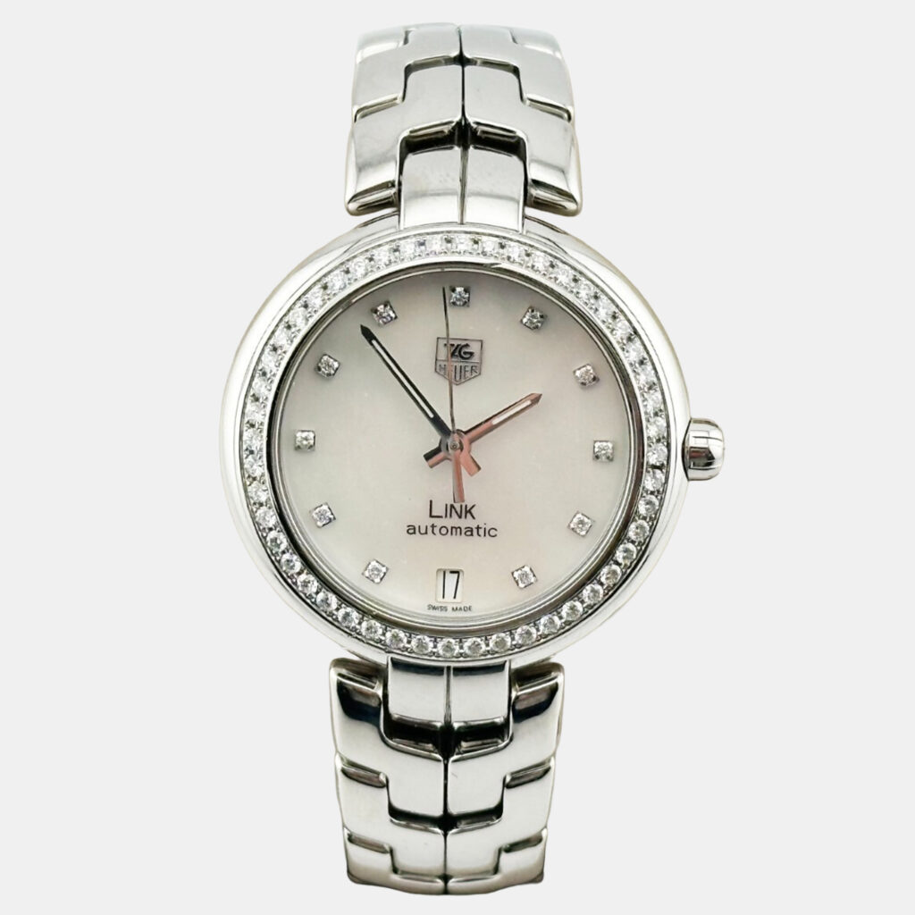 Tag Heuer Link WAT2314.BA0956 Automatic White MOP Diamond Stainless Steel Women's Wristwatch 34.5 mm Tag Heuer Link WAT2314.BA0956 Automatic White MOP Diamond Stainless Steel Women's Wristwatch 34.5 mm