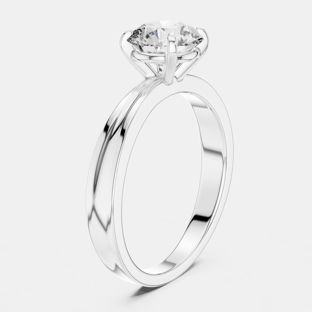 3.00 ct Round 18k White Gold Lab Grown Diamonds Solitaire Diamond Band Size 53 3.00 ct Round 18k White Gold Lab Grown Diamonds Solitaire Diamond Band Size 53