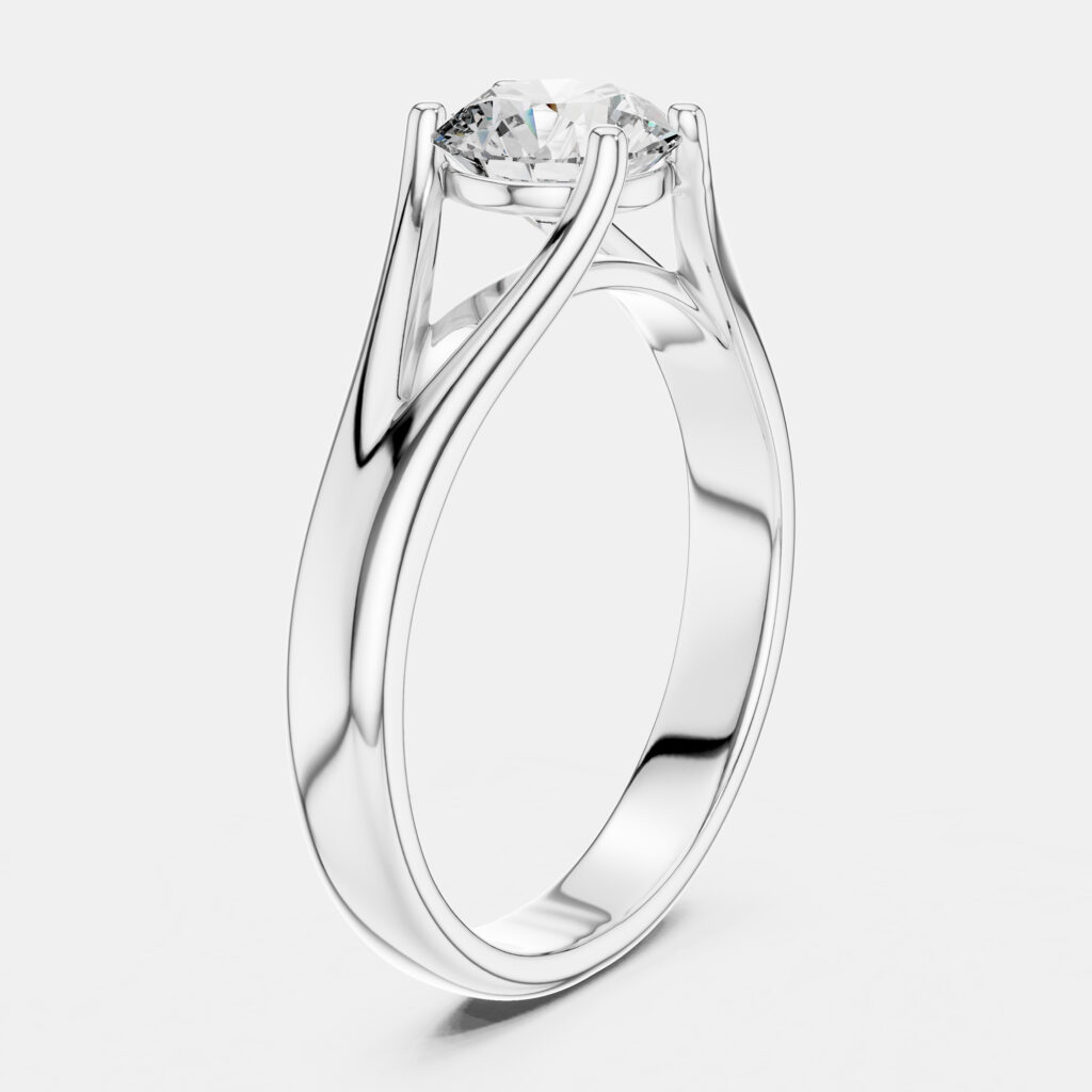 5.00 ct Round 18k White Gold Solitaire Lab Grown Diamond Band Size 53 5.00 ct Round 18k White Gold Solitaire Lab Grown Diamond Band Size 53