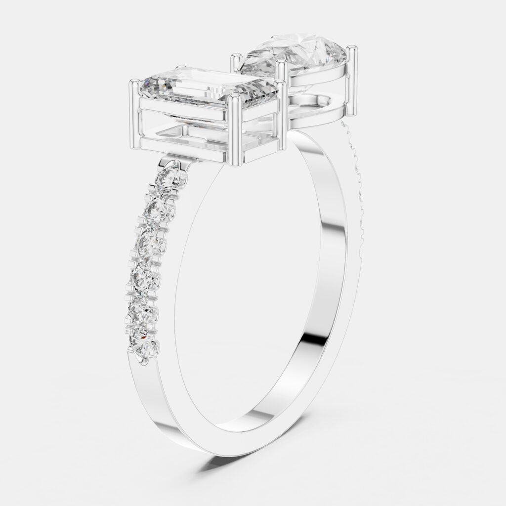 6.2 cts Multi-Shape 18k White Gold Lab Grown Diamond Ring Size 53 6.2 cts Multi-Shape 18k White Gold Lab Grown Diamond Ring Size 53