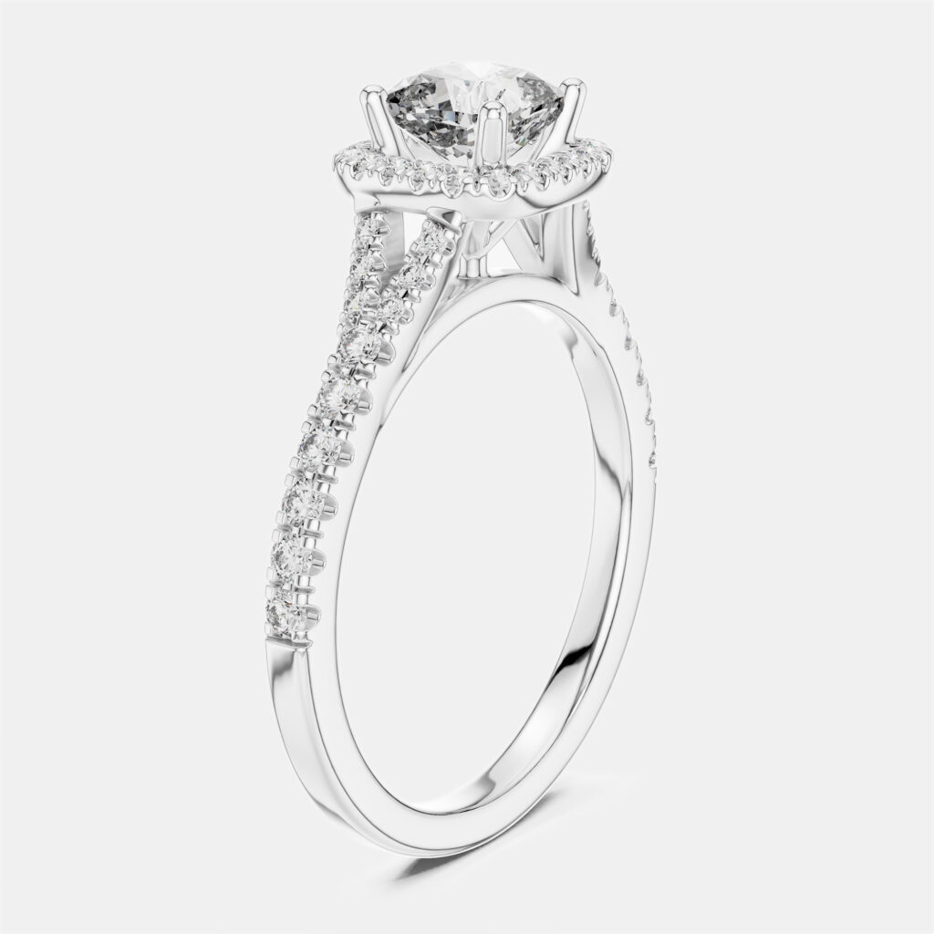 1.00 ct Round 18k White Gold Lab Grown Diamond Ring Size 53 1.00 ct Round 18k White Gold Lab Grown Diamond Ring Size 53