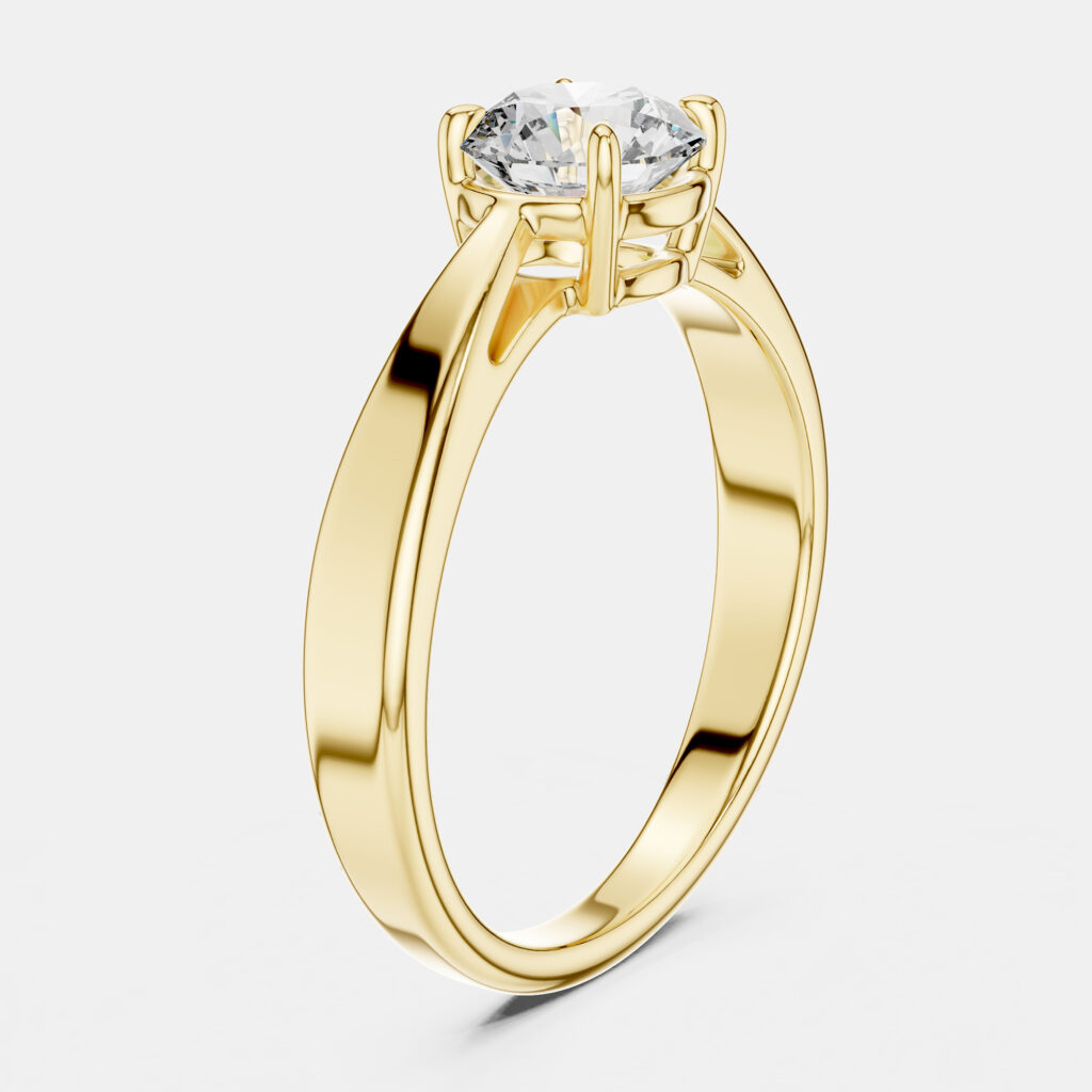 5.00 cts Round 18k Yellow Gold Solitaire Lab Grown Diamond Band Size 53 5.00 cts Round 18k Yellow Gold Solitaire Lab Grown Diamond Band Size 53