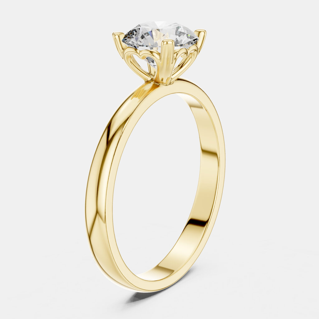 6.00 cts Round 18k Yellow Gold Solitaire Lab Grown Diamond Band Size 53 6.00 cts Round 18k Yellow Gold Solitaire Lab Grown Diamond Band Size 53