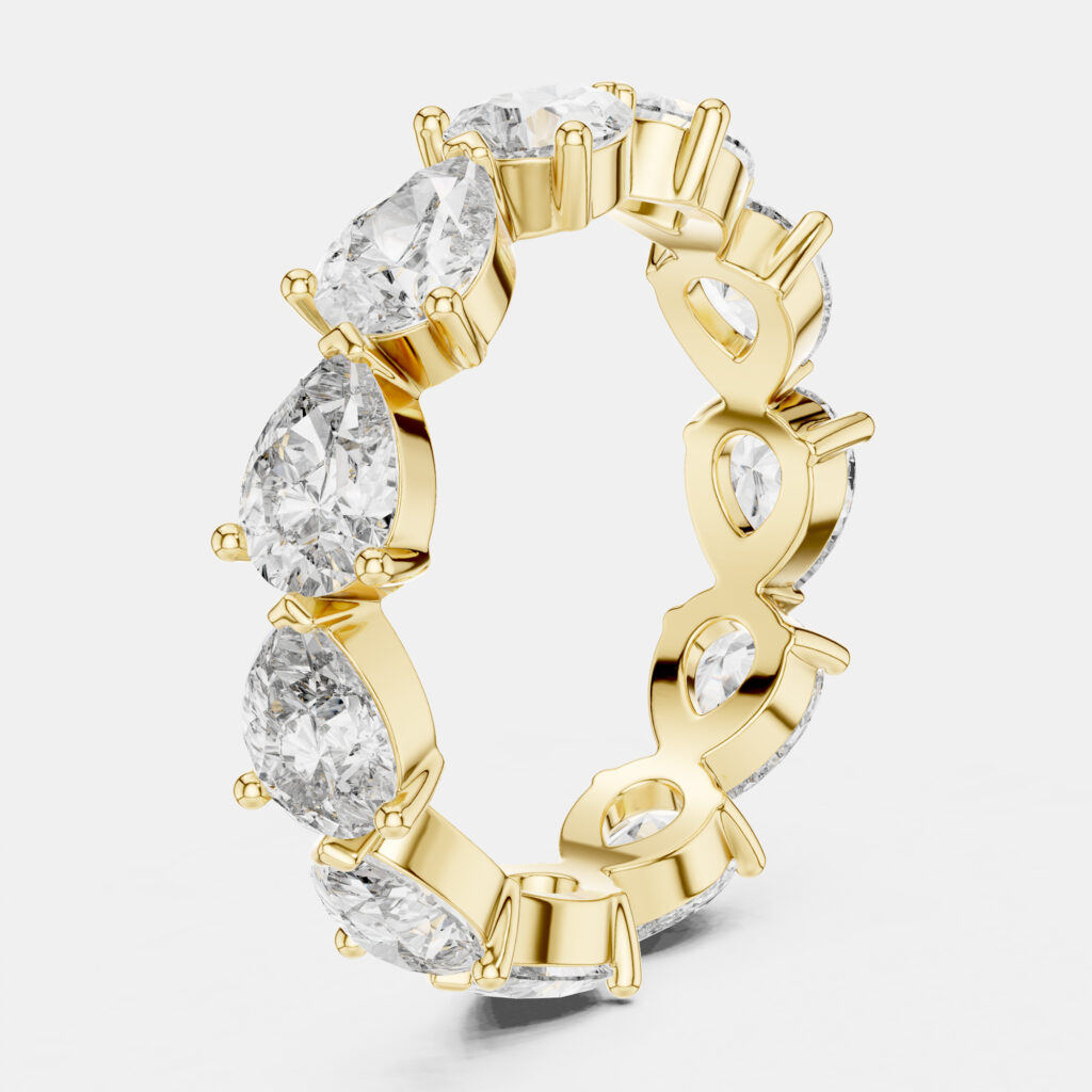 3.00 cts Pear Cut 18k Yellow Gold Lab Grown Diamond Ring Size 53 3.00 cts Pear Cut 18k Yellow Gold Lab Grown Diamond Ring Size 53