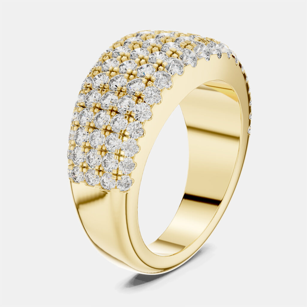 2.00 Fancy Round Cut 18k Yellow Gold Lab Grown Diamond Ring Size 53 2.00 Fancy Round Cut 18k Yellow Gold Lab Grown Diamond Ring Size 53