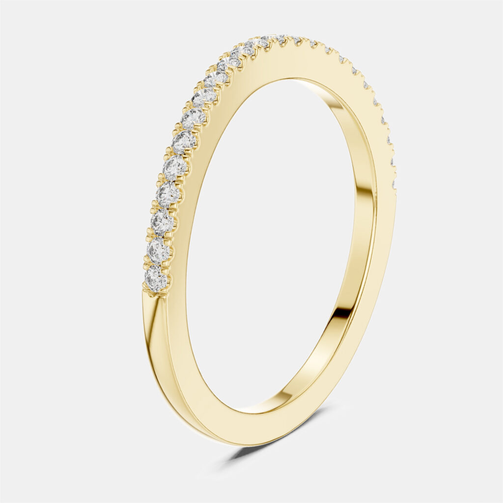 0.2 cts Side Stack Round Cut 18k Yellow Gold Lab Grown Diamond Ring Size 53 0.2 cts Side Stack Round Cut 18k Yellow Gold Lab Grown Diamond Ring Size 53