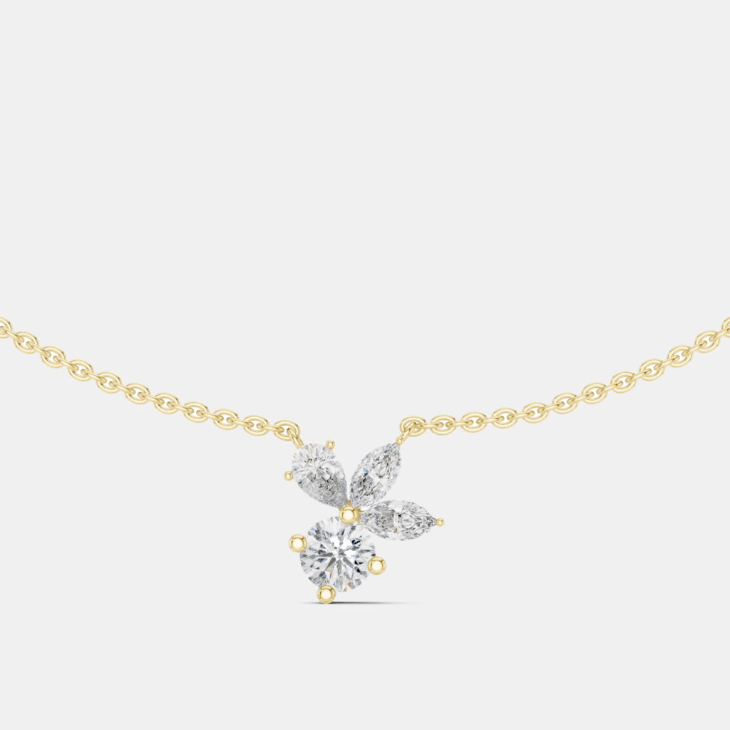 2.00 cts Fancy Pear Cut 18k Yellow Gold Lab Grown Diamond Pendant Necklace 2.00 cts Fancy Pear Cut 18k Yellow Gold Lab Grown Diamond Pendant Necklace