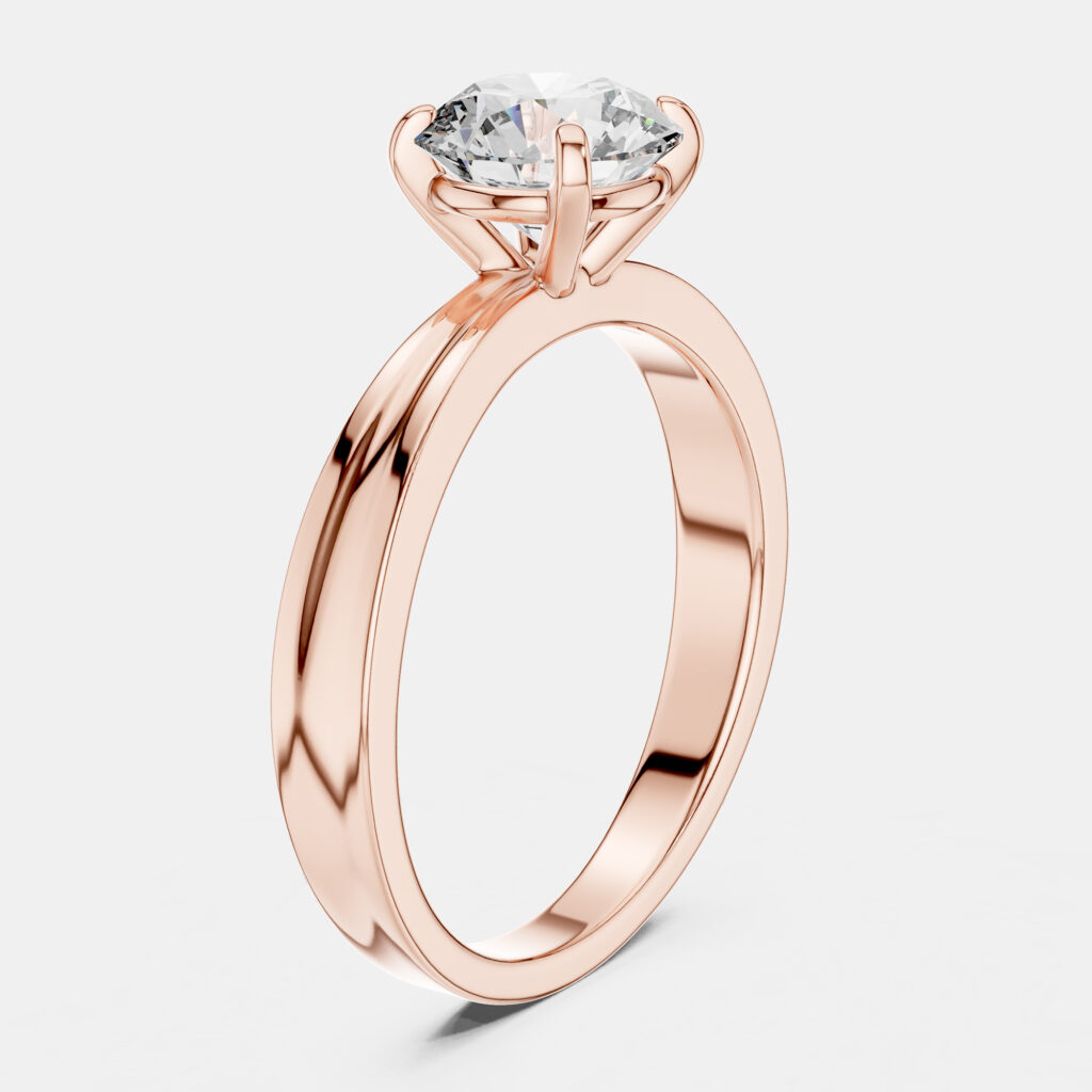 3.00 cts Round 18k Rose Gold Lab Grown Diamonds Solitaire Diamond Band Size 53 3.00 cts Round 18k Rose Gold Lab Grown Diamonds Solitaire Diamond Band Size 53