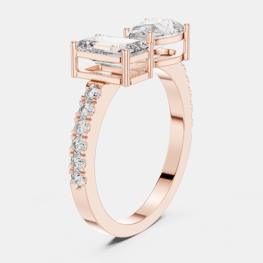 6.2 cts Multi-Shape 18k Rose Gold Lab Grown Diamond Ring Size 53 6.2 cts Multi-Shape 18k Rose Gold Lab Grown Diamond Ring Size 53