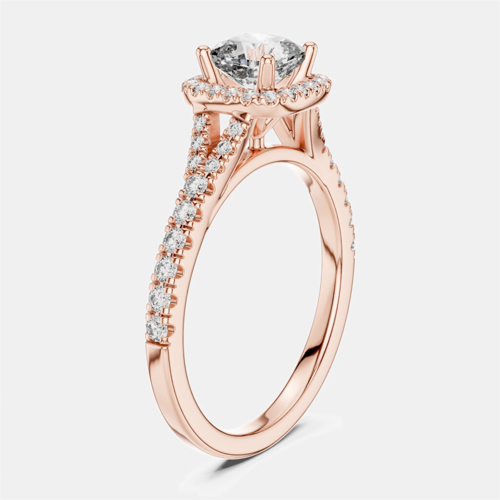 1.00 cts Round 18k Rose Gold Lab Grown Diamond Ring Size 53 1.00 cts Round 18k Rose Gold Lab Grown Diamond Ring Size 53