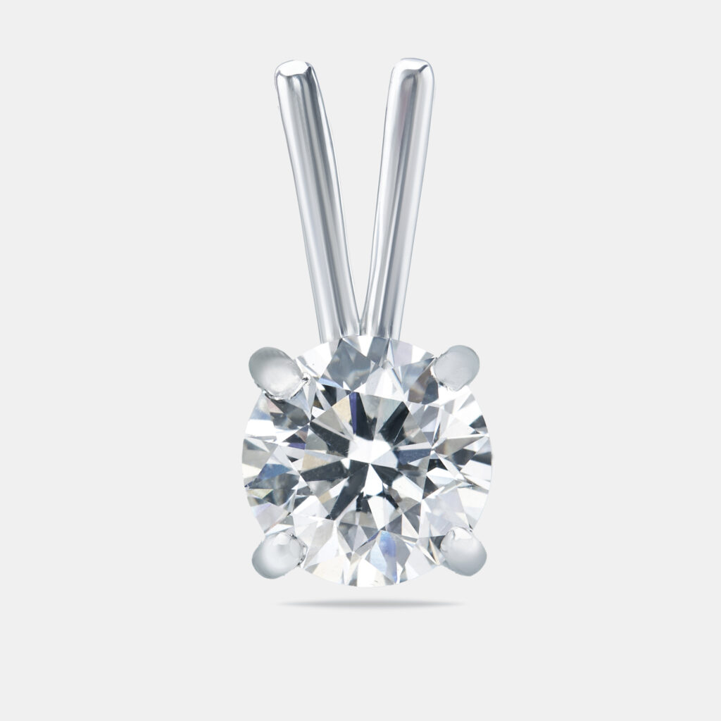 0.54 cts Round Brilliant Cut 18k White Gold Lab Grown Diamond Pendant 0.54 cts Round Brilliant Cut 18k White Gold Lab Grown Diamond Pendant