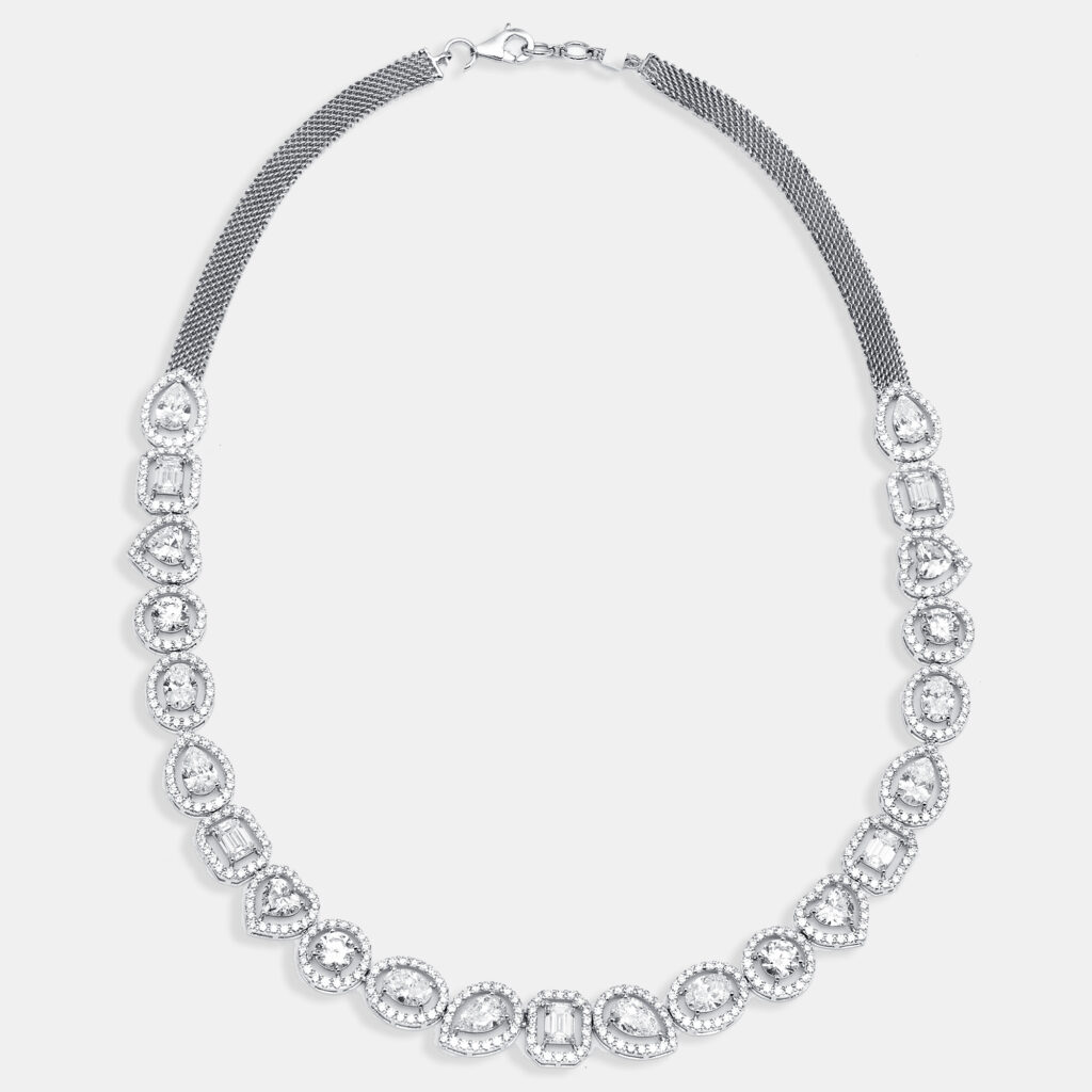 16 cts Lab Grown Diamond 18k White Gold Necklace 16 cts Lab Grown Diamond 18k White Gold Necklace