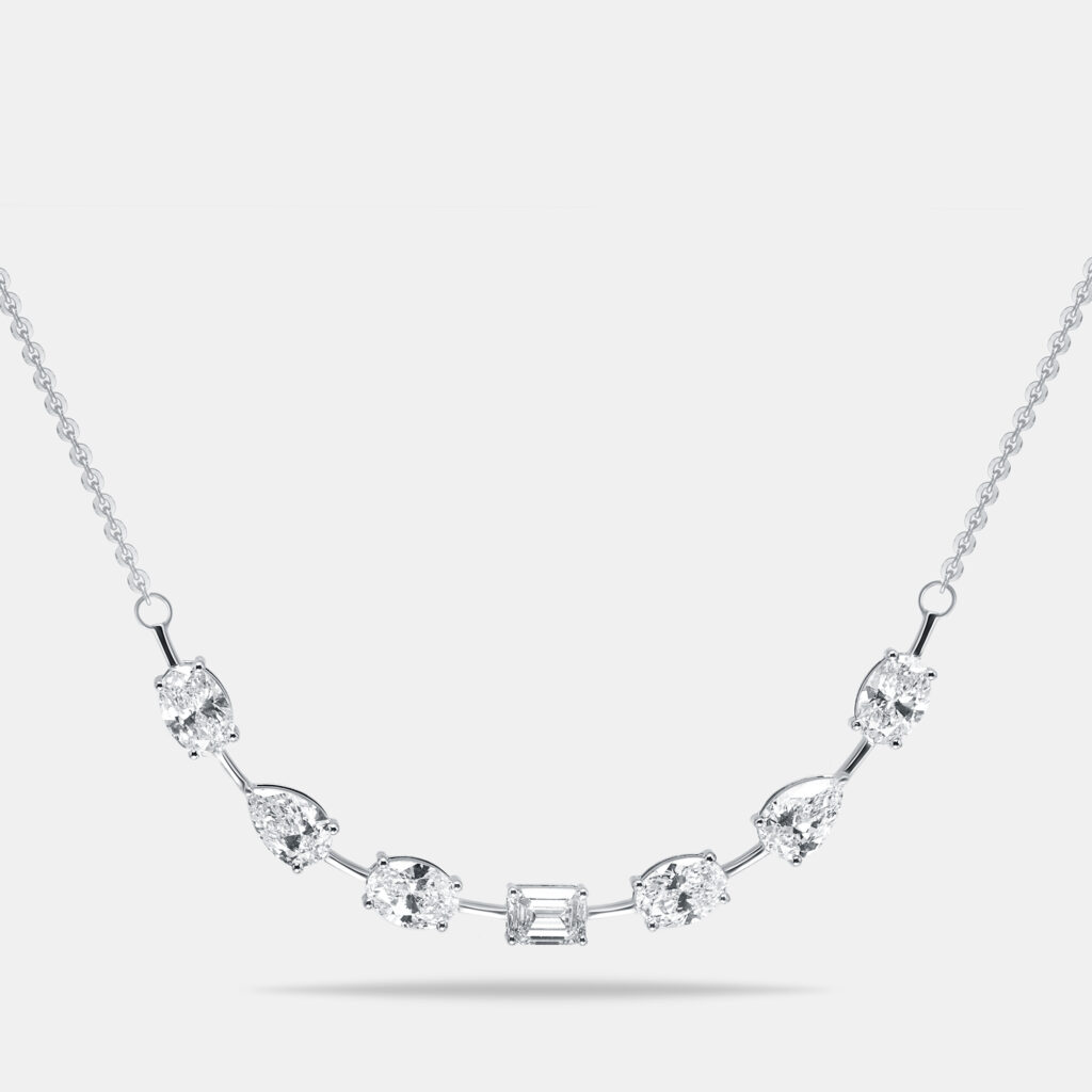 3 cts Lab Grown Diamond 18k White Gold Necklace 3 cts Lab Grown Diamond 18k White Gold Necklace