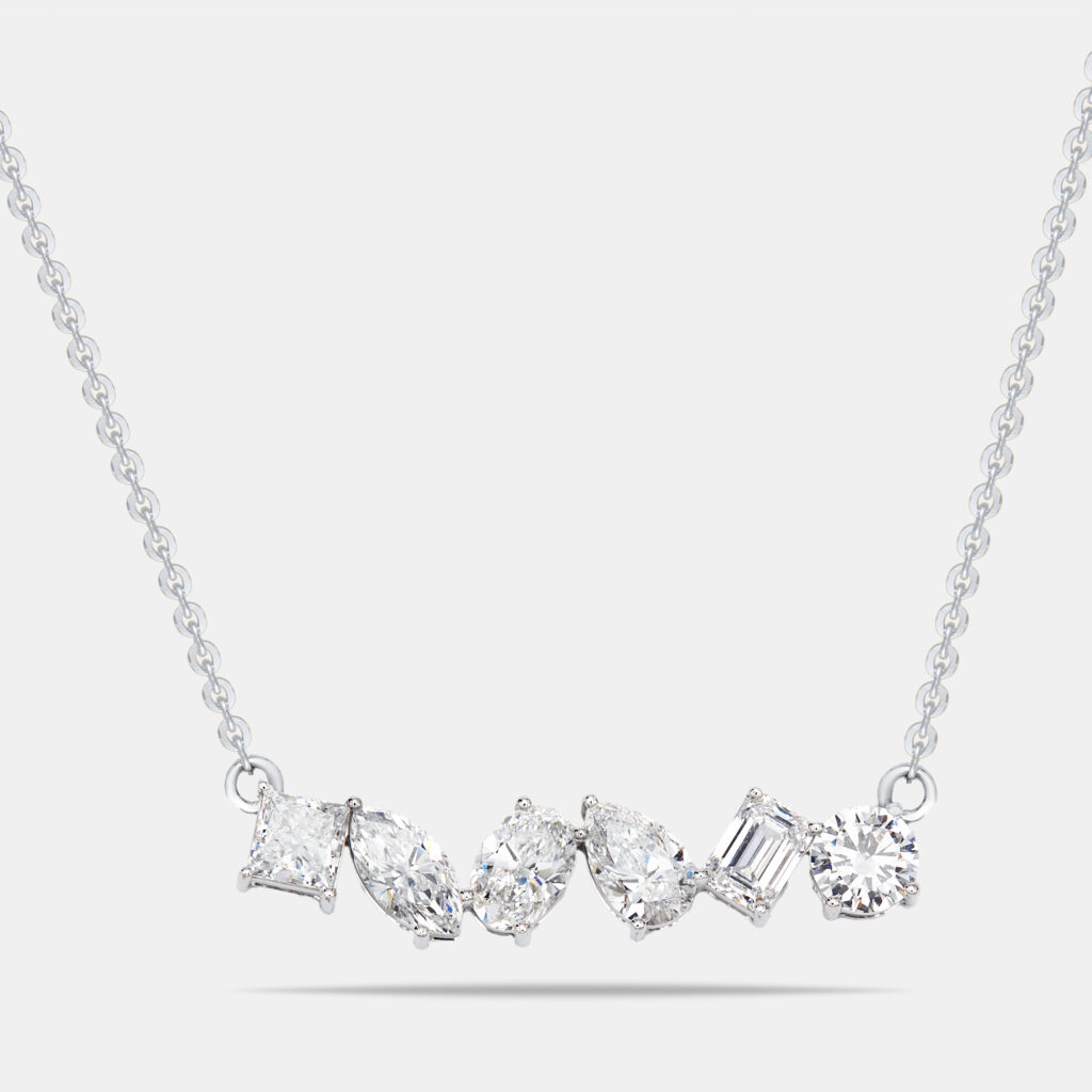 3 cts Lab Grown Diamond 18k White Gold Necklace 3 cts Lab Grown Diamond 18k White Gold Necklace