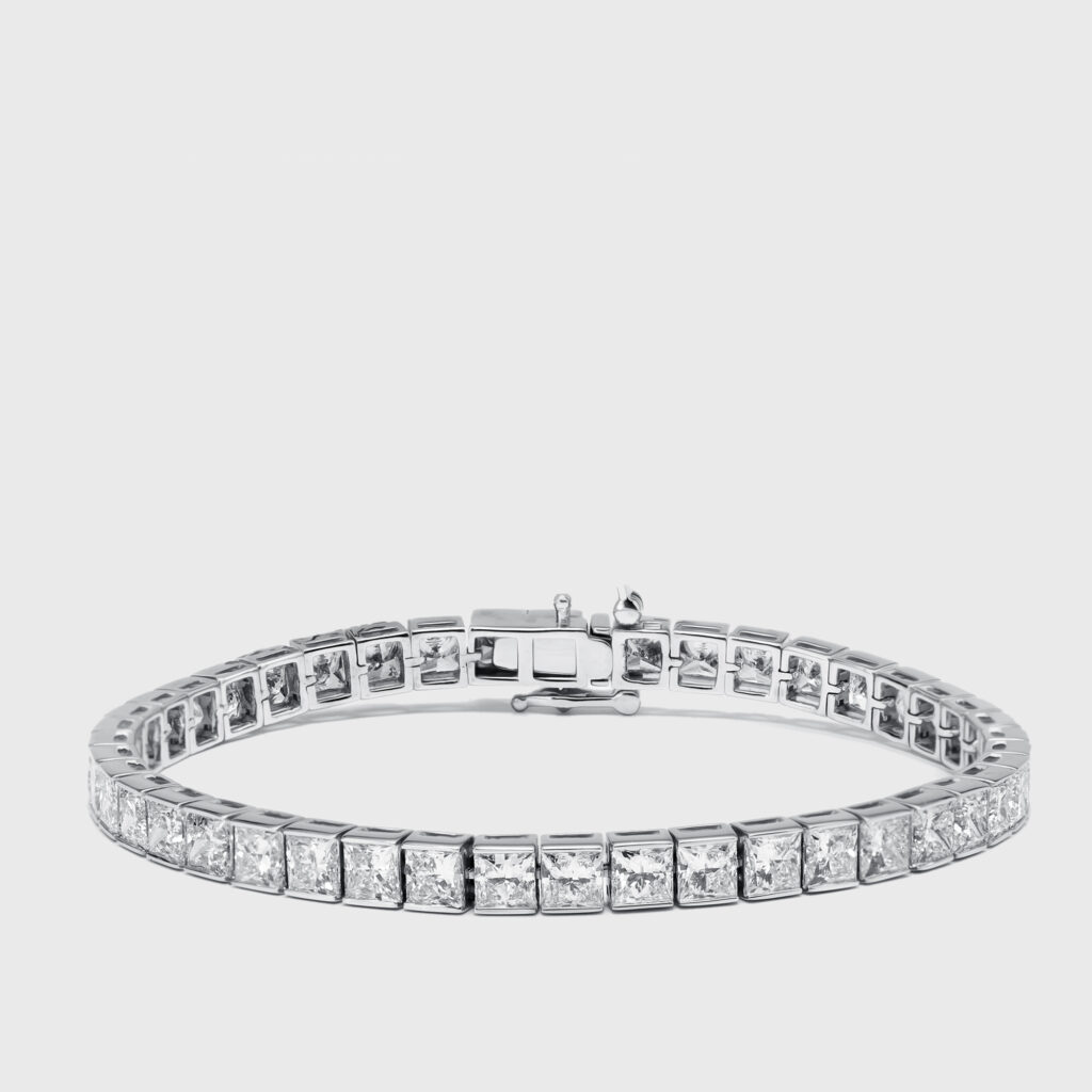 luxury-women-the-diamond-edit-new-fine-jewelry-p1216959-001.jpg 13 cts Princess Lab Grown Diamond 18k White Gold Bracelet